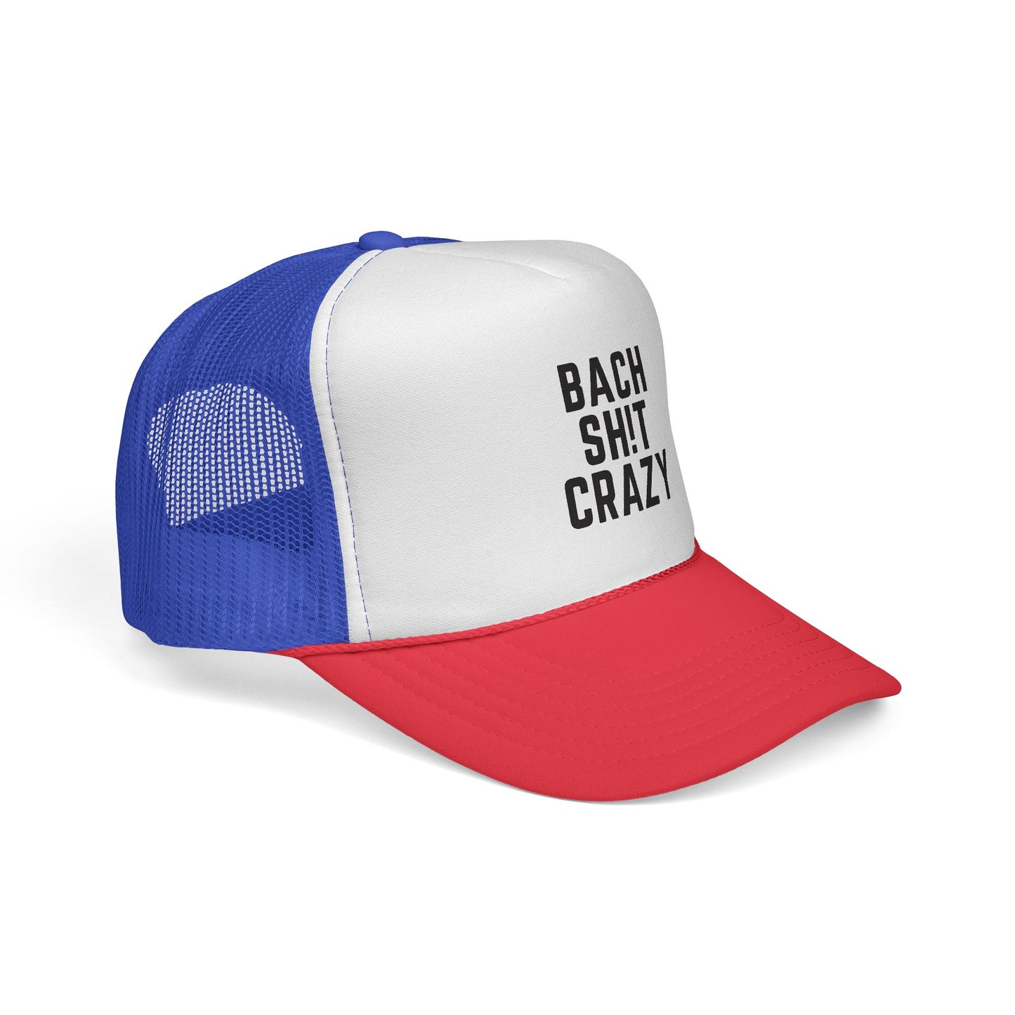 Bach Sh!t Crazy Foam Trucker Hat – Bold Black Font, Adjustable