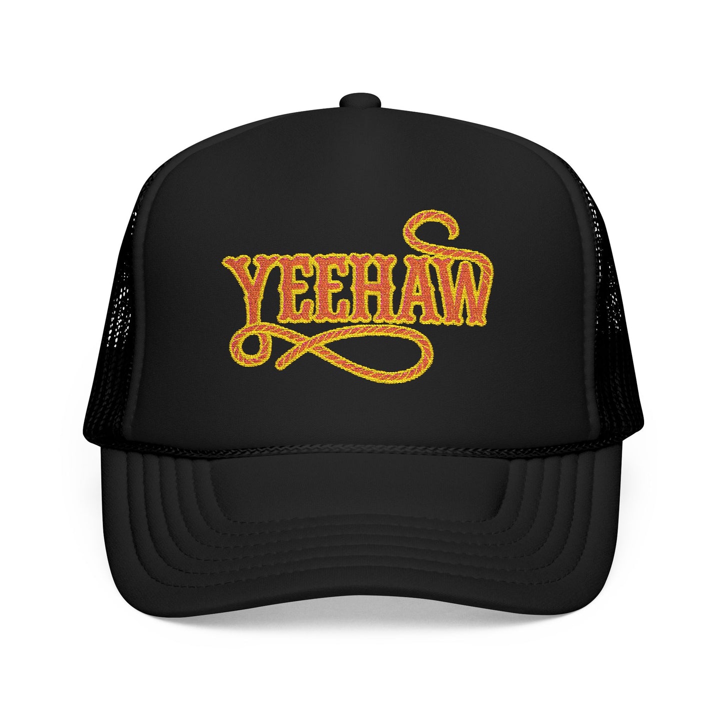 Yeehaw Trucker Hat – Pink & Yellow Embroidered Cap