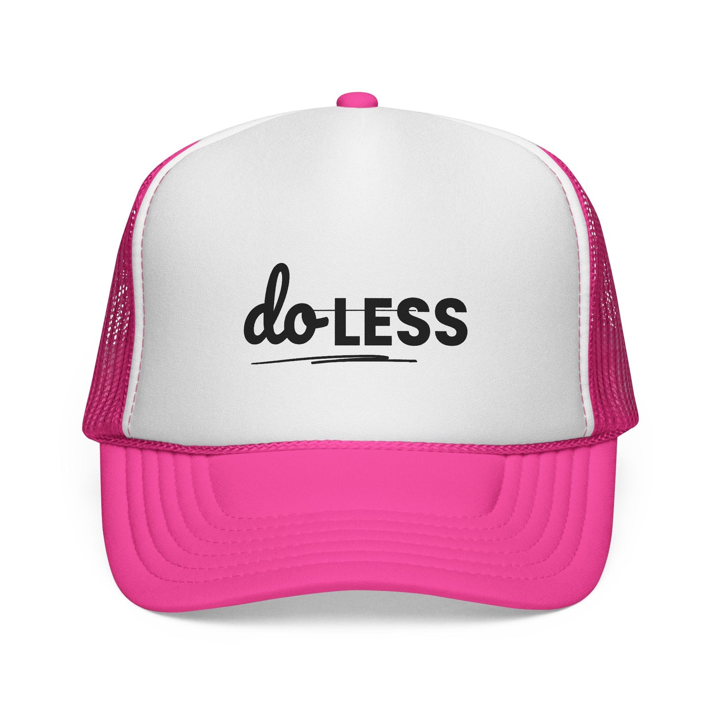 Do Less – Minimalist Funny Trucker Hat Black Font
