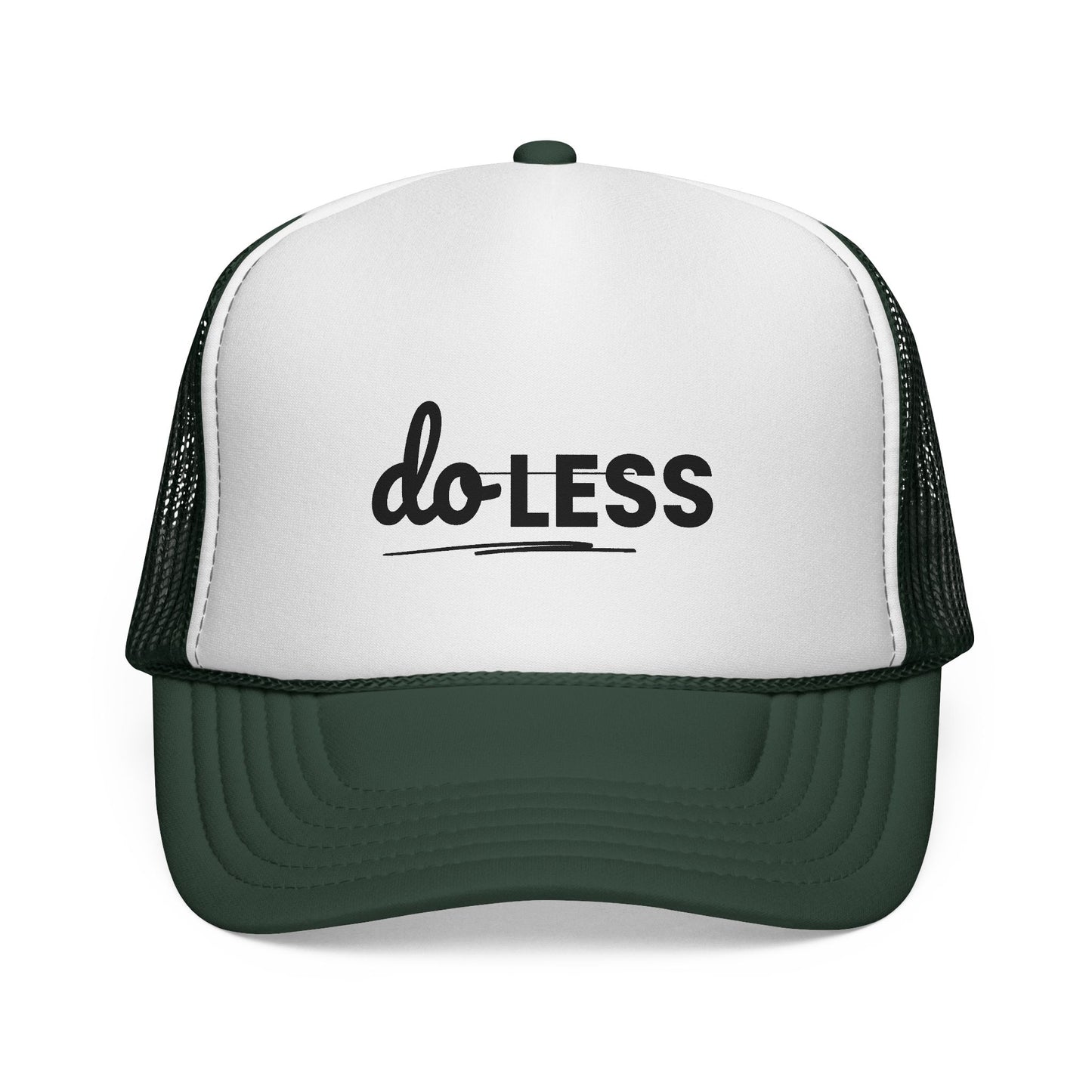 Do Less – Minimalist Funny Trucker Hat Black Font