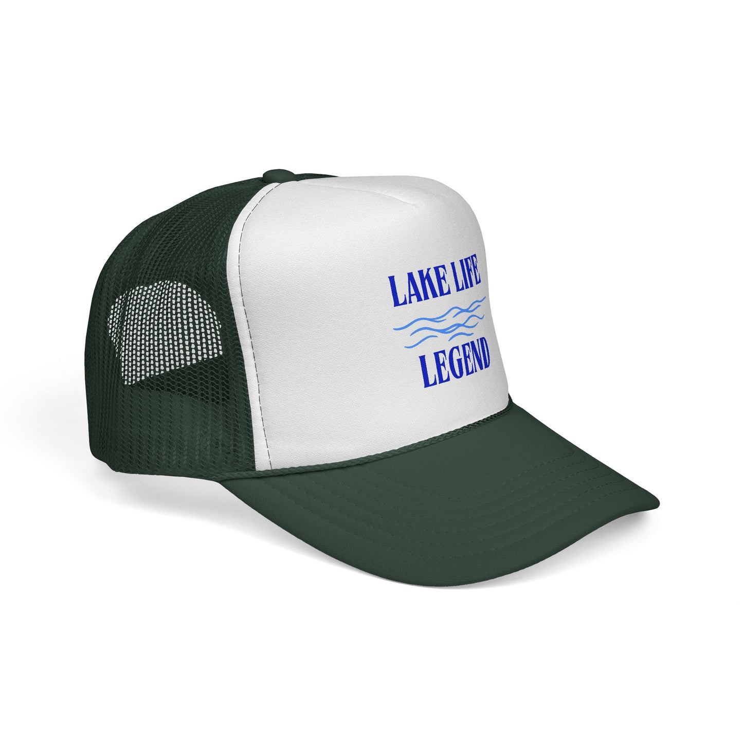 Lake Life Legend Trucker Hat – Foam Cap with Bold Printed Design, Adjustable Fit