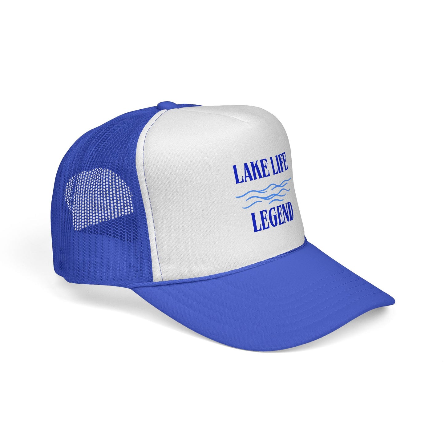 Lake Life Legend Trucker Hat – Foam Cap with Bold Printed Design, Adjustable Fit