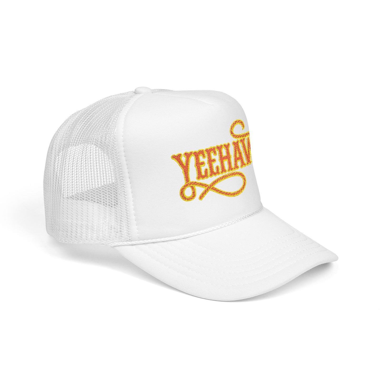 Yeehaw Trucker Hat – Pink & Yellow Embroidered Cap