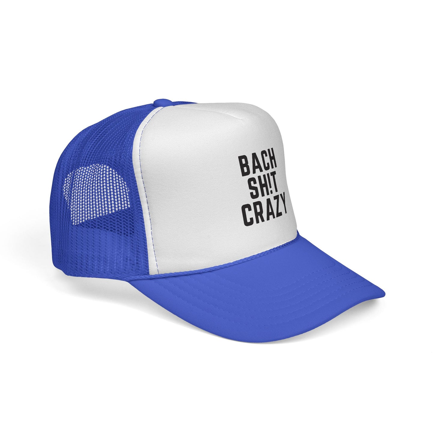 Bach Sh!t Crazy Foam Trucker Hat – Bold Black Font, Adjustable