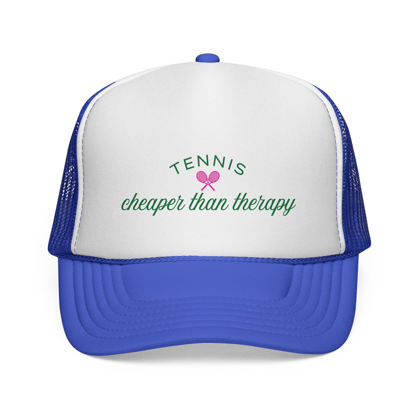 Tennis is Cheaper Than Therapy Trucker Hat