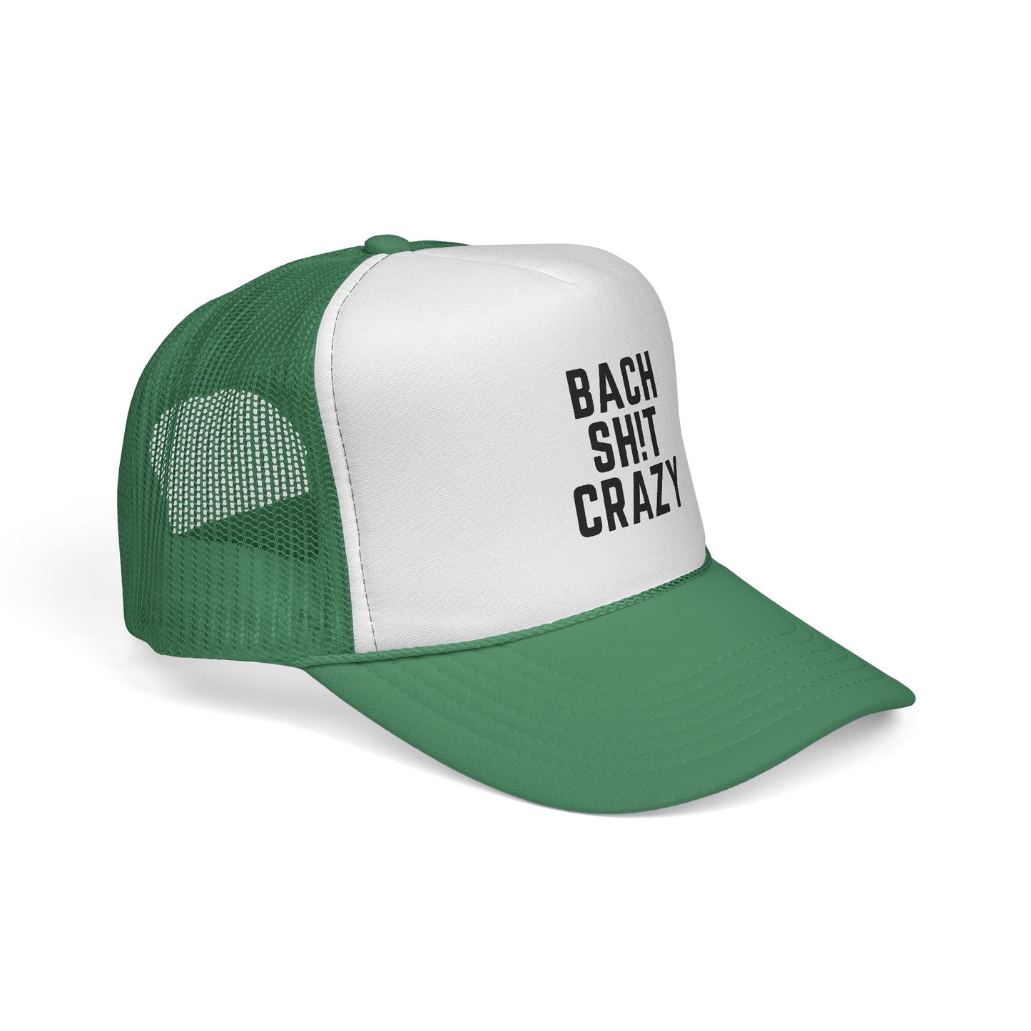 Bach Sh!t Crazy Foam Trucker Hat – Bold Black Font, Adjustable