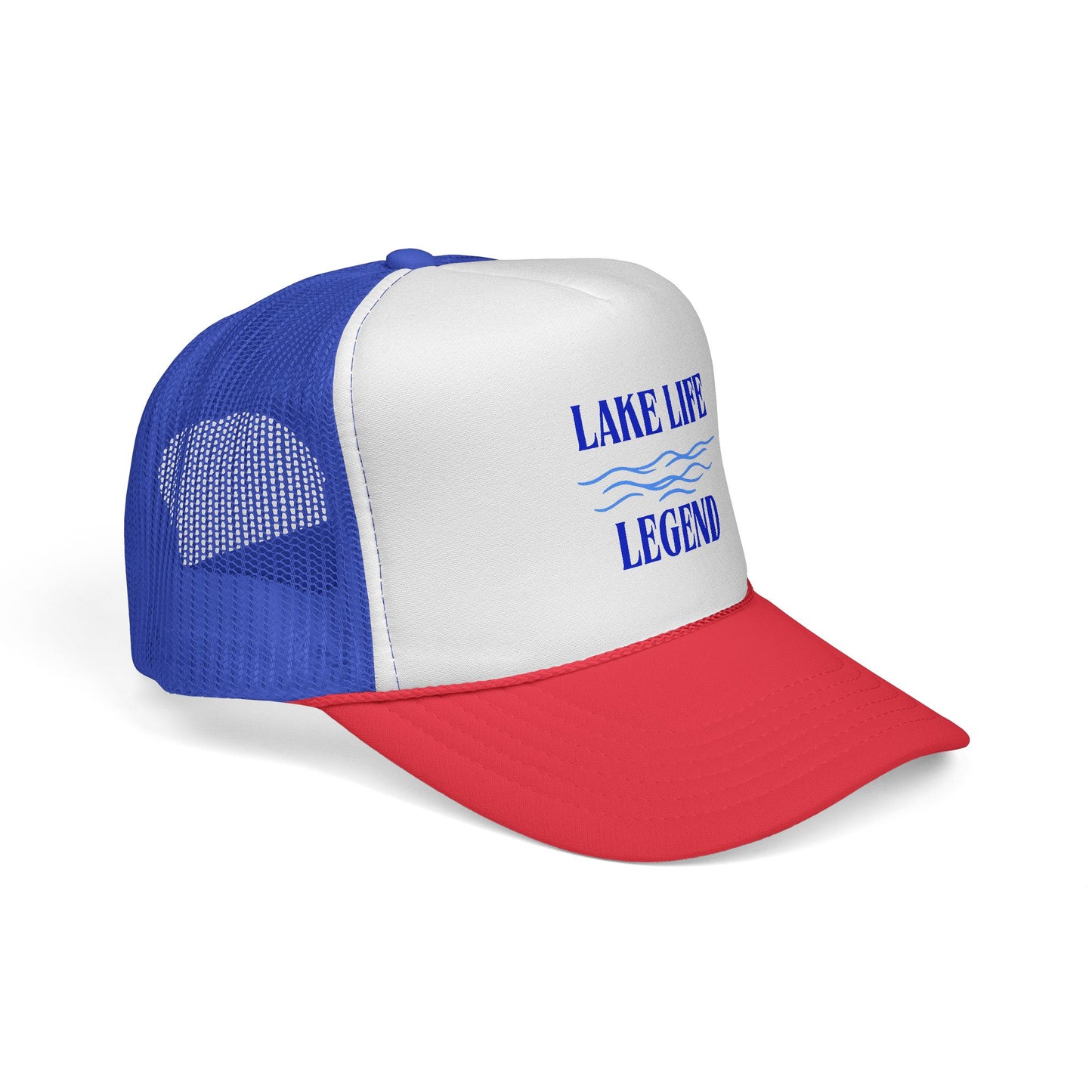Lake Life Legend Trucker Hat – Foam Cap with Bold Printed Design, Adjustable Fit
