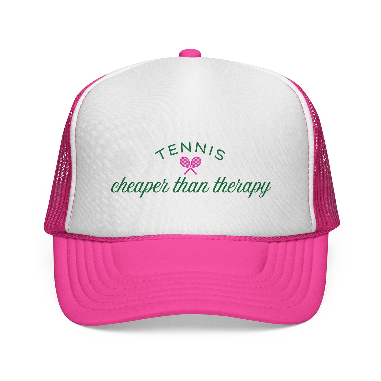 Tennis is Cheaper Than Therapy Trucker Hat