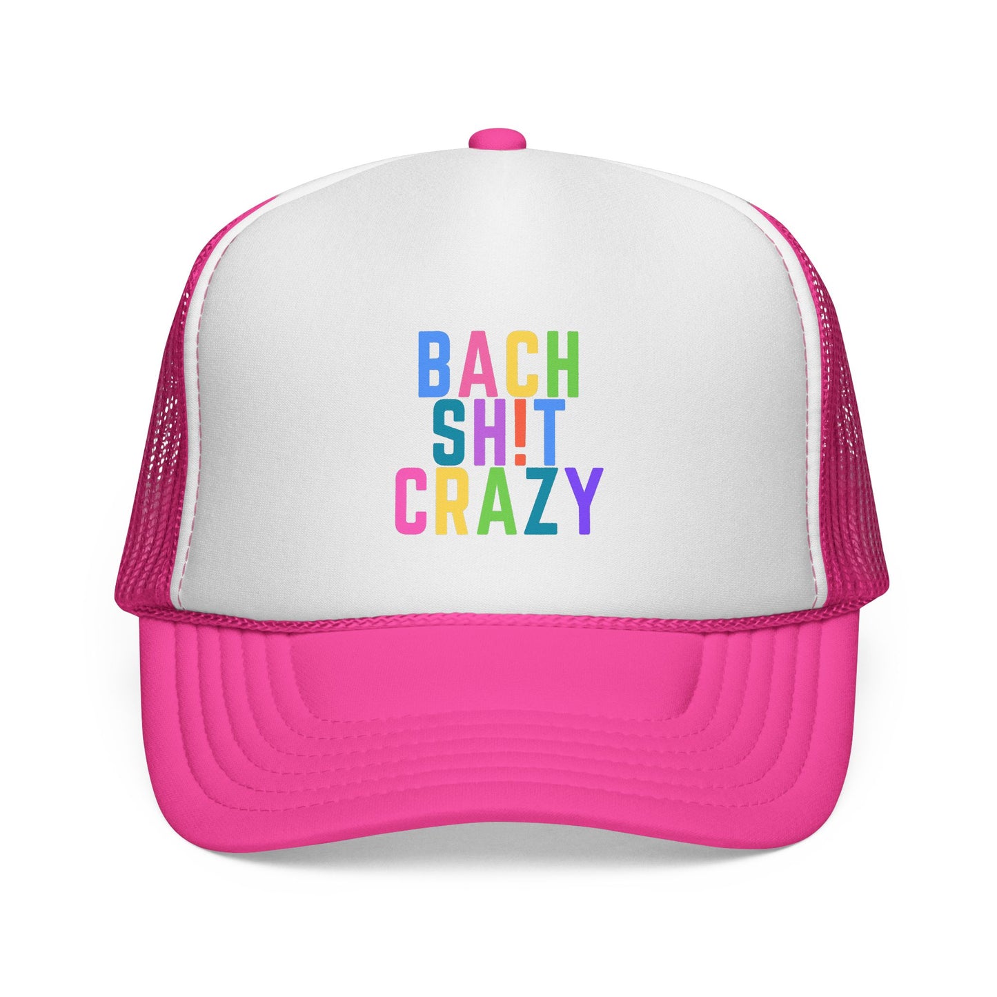 Colorful Funny Bach Sh t Crazy Trucker Cap for Bachelorette Party Girls Weekend
