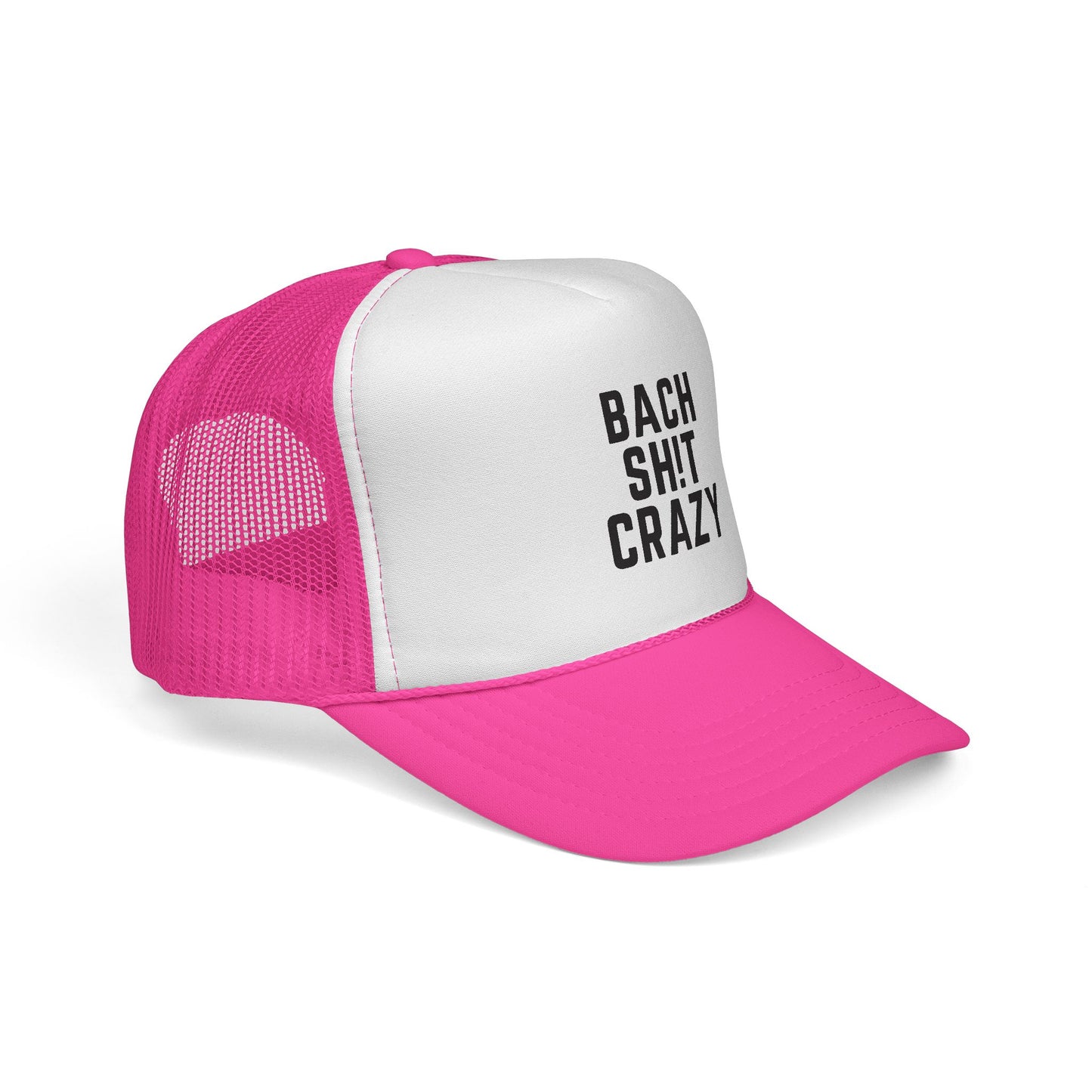 Bach Sh!t Crazy Foam Trucker Hat – Bold Black Font, Adjustable