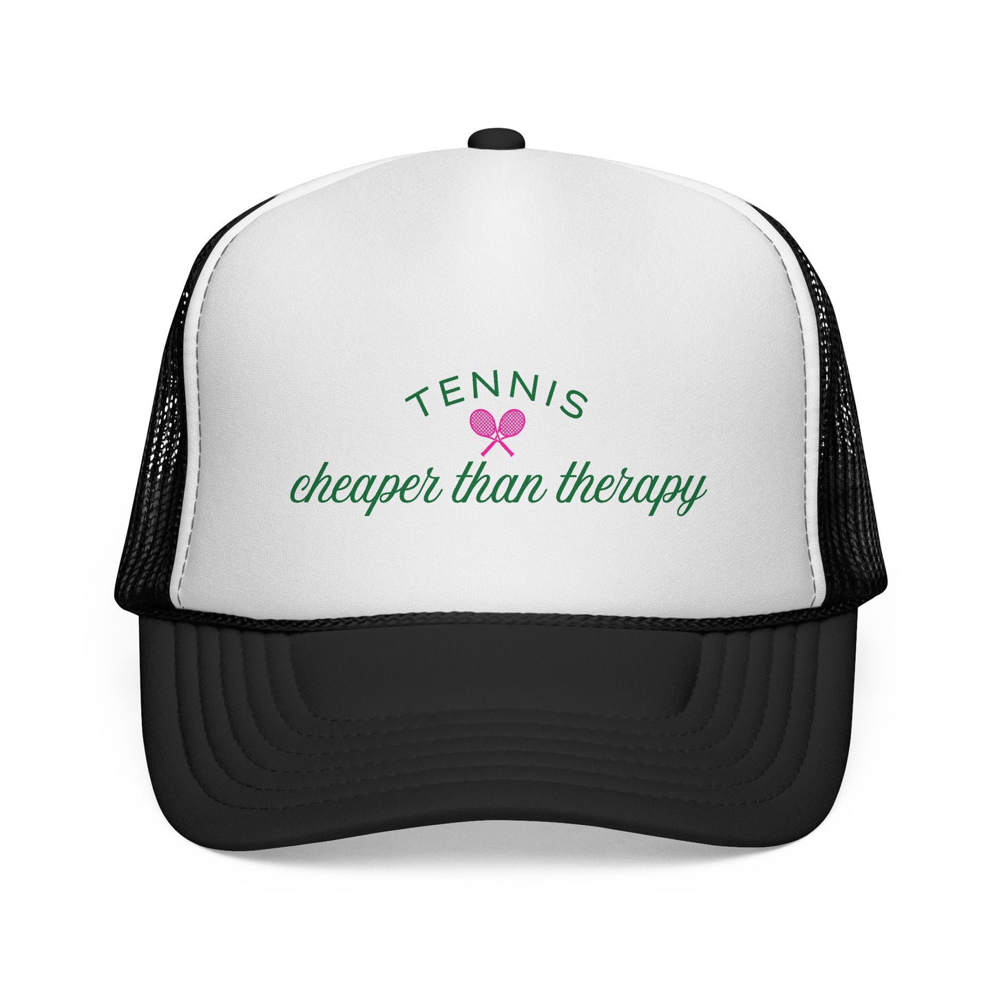 Tennis is Cheaper Than Therapy Trucker Hat