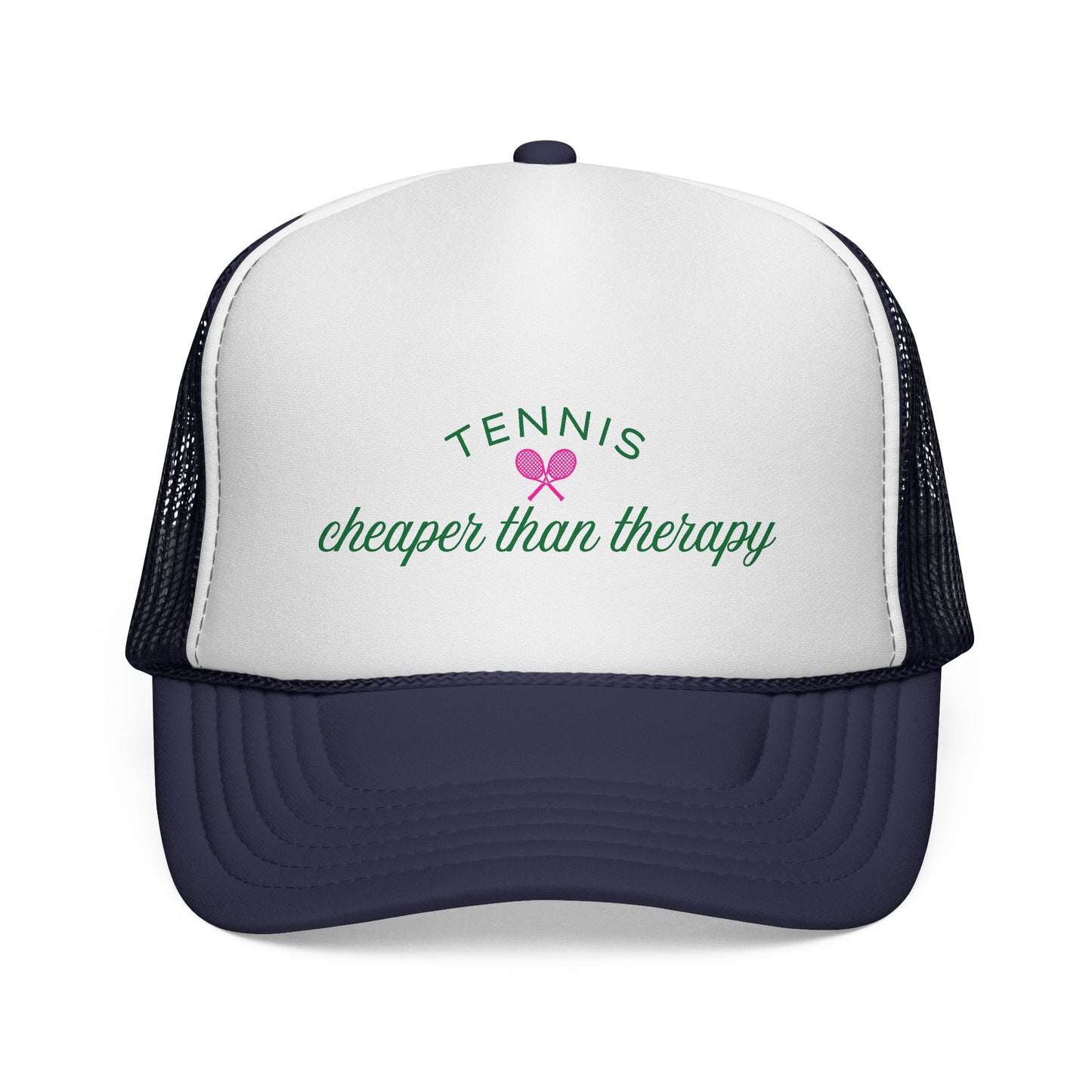 Tennis is Cheaper Than Therapy Trucker Hat
