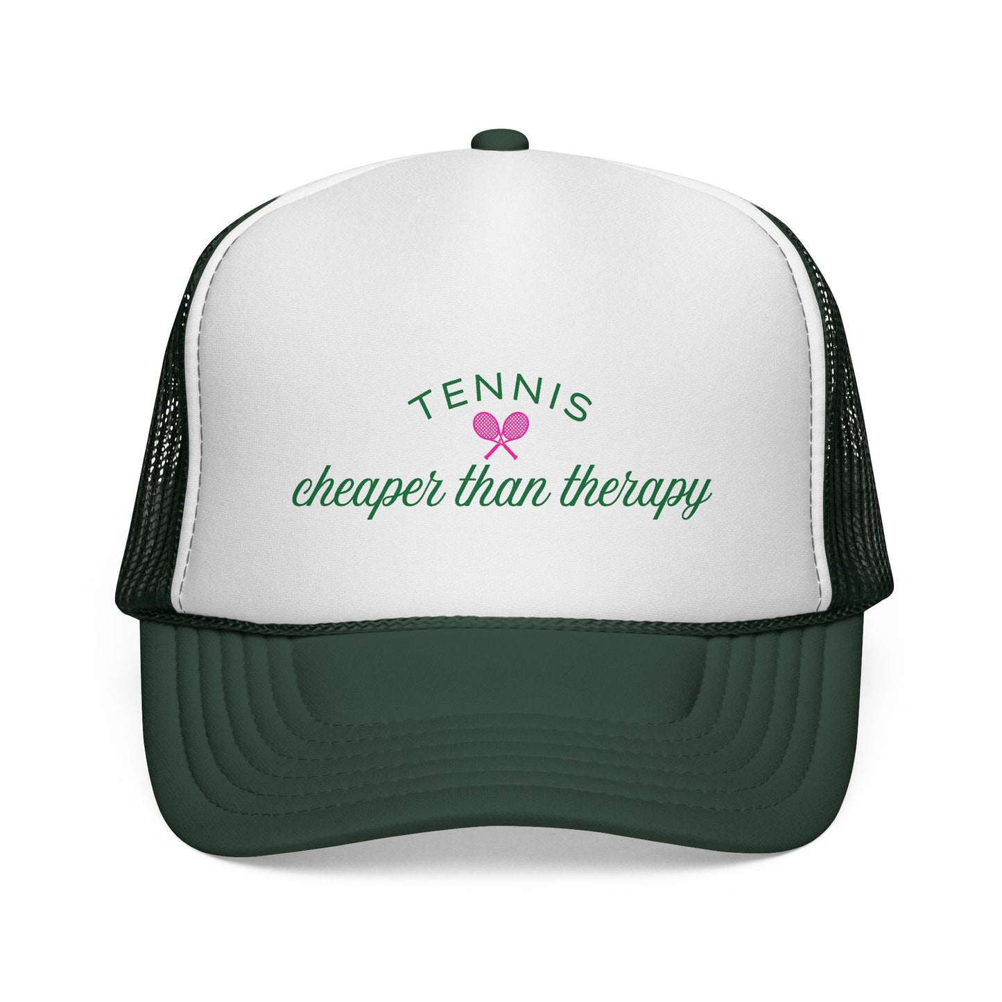 Tennis is Cheaper Than Therapy Trucker Hat
