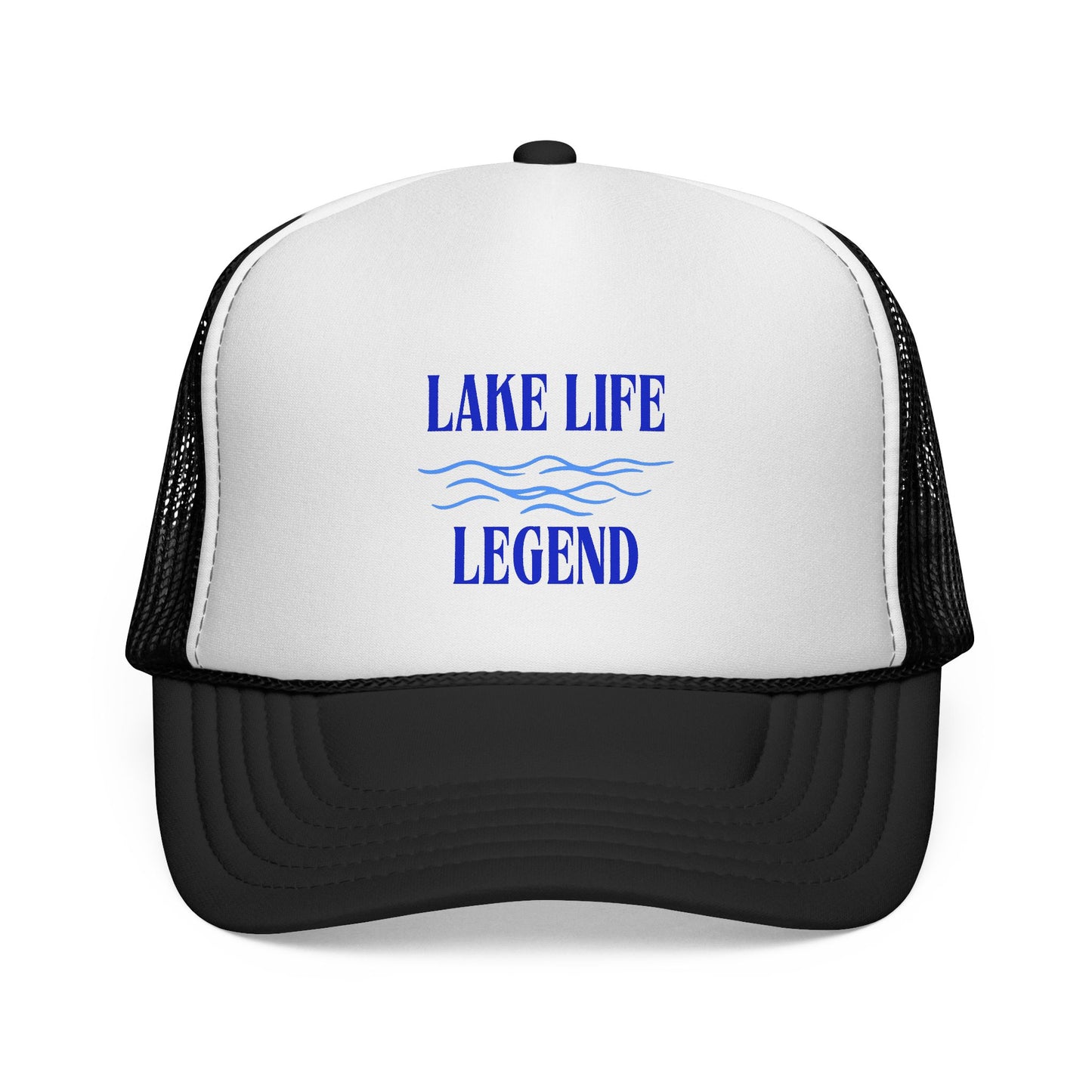 Lake Life Legend Trucker Hat – Foam Cap with Bold Printed Design, Adjustable Fit