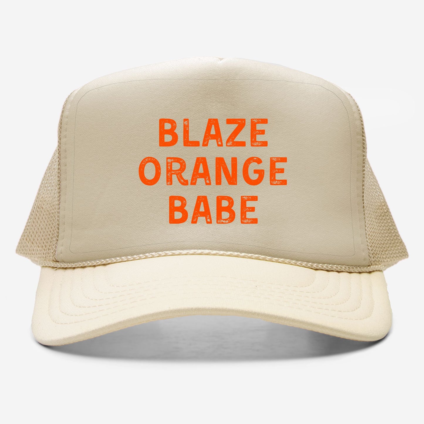 Blaze Orange Babe Foam Trucker Hat Hunting Season Hat for Her Hunting Wife Hat Quail Season Hat Hunting Babe Gear