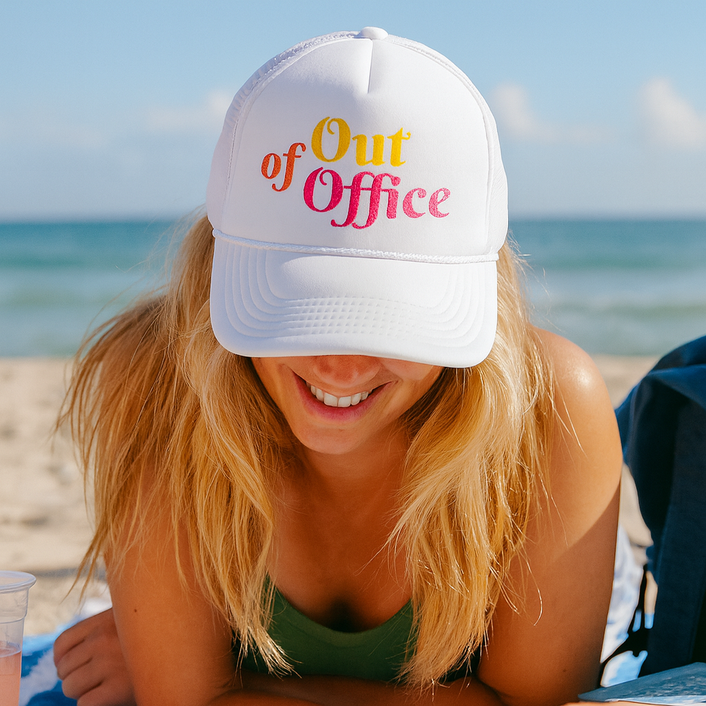 Out of Office Trucker Hat and Beach Trucker Cap